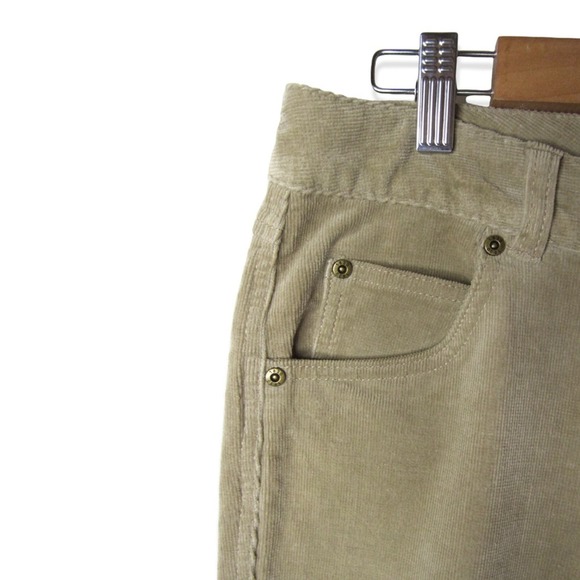 Woolrich Corduroy Strait Leg Pants Size 14 Tan Khaki Cotton Spandex Blend NWT - Picture 8 of 12